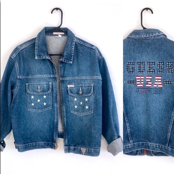 1990’s Vintage Guess Denim Jean Jacket - Picture 2 of 12